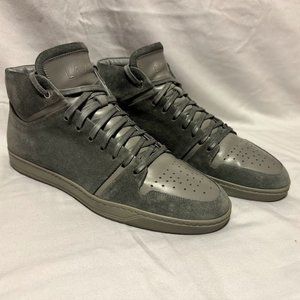 Lavati Gray Italian Leather Sneackers